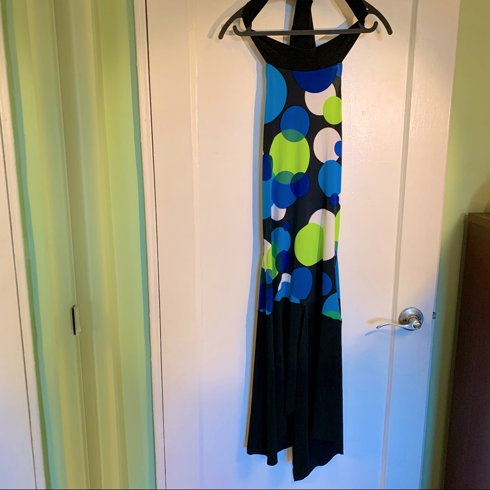 NICHE Halter MIDI dress with circle pattern - M